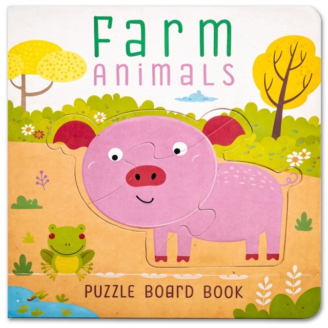 Farm Animals Puzzle Book: Board Book With Jigsaw Puzzles For Kids - Farm Animals Puzzle Board Book