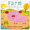 Farm Animals Puzzle Book: Board Book With Jigsaw Puzzles For Kids
