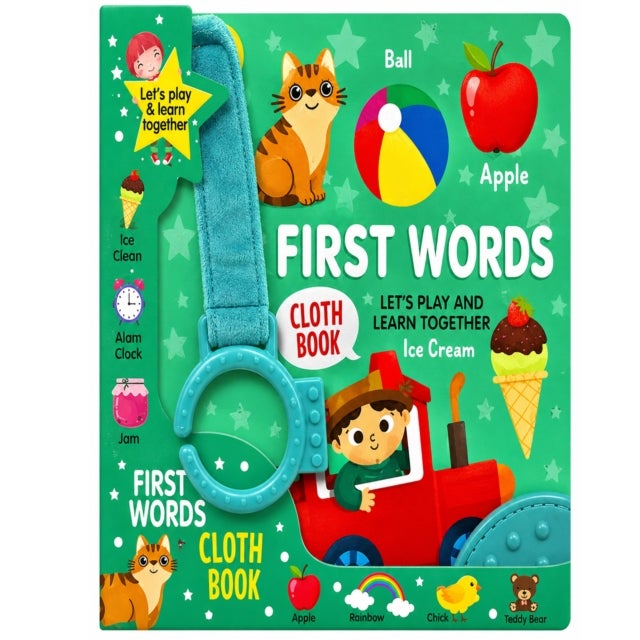 My First Words Cloth Book For Early Learning And Interactive Education For Kids - Fun With First Word - Cloth Book