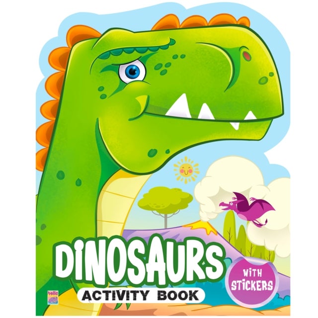 Dinosaur Sticker Activity Book For Kids, Childern And Toddlers – Fun Activity With Coloring – Ages 3+ Years - Die Cut Dinosaurs Activity Book