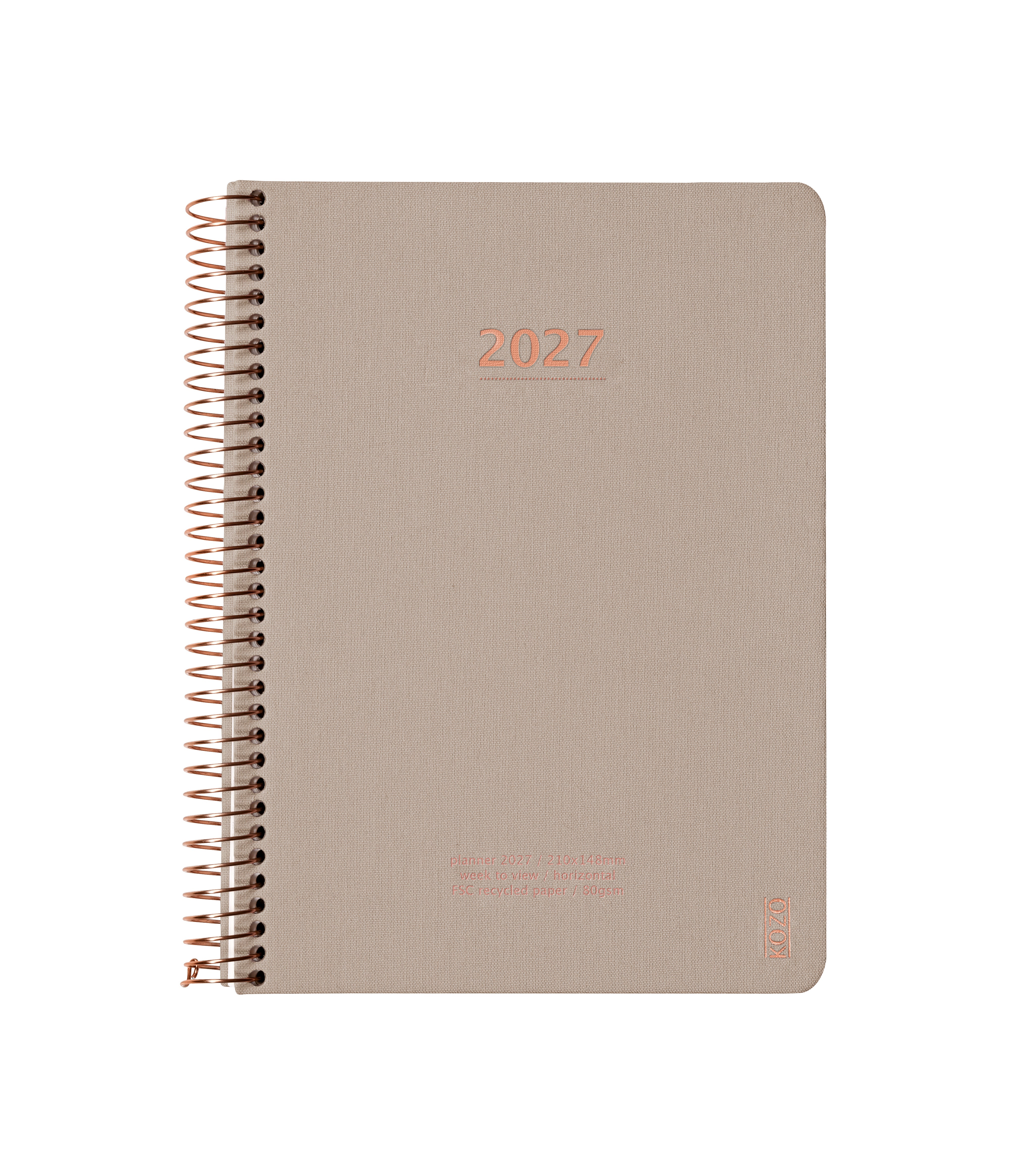 Kalender 2027 Kozo Uke A5 Sand
