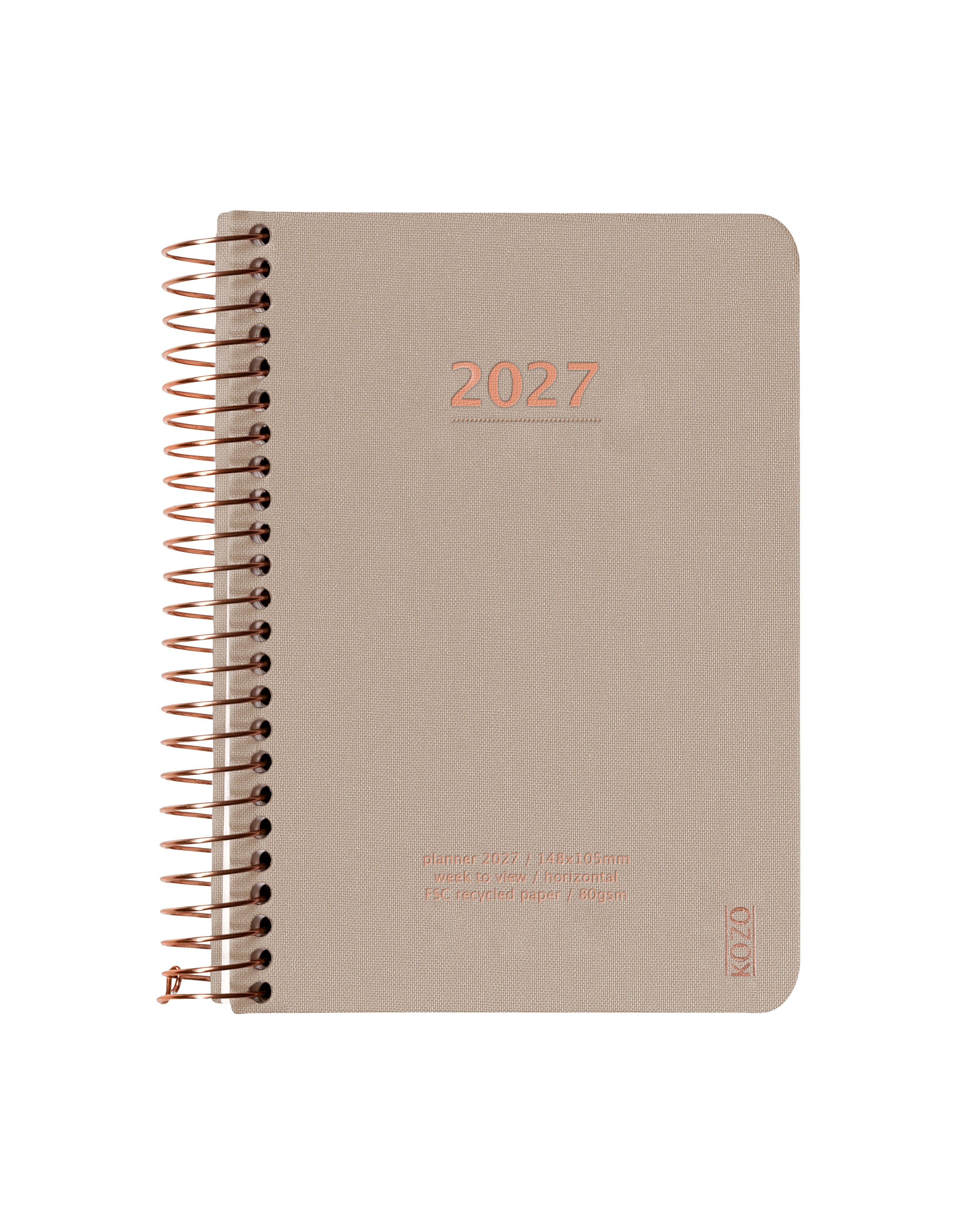 Kalender 2027 Kozo Uke A6 Sand