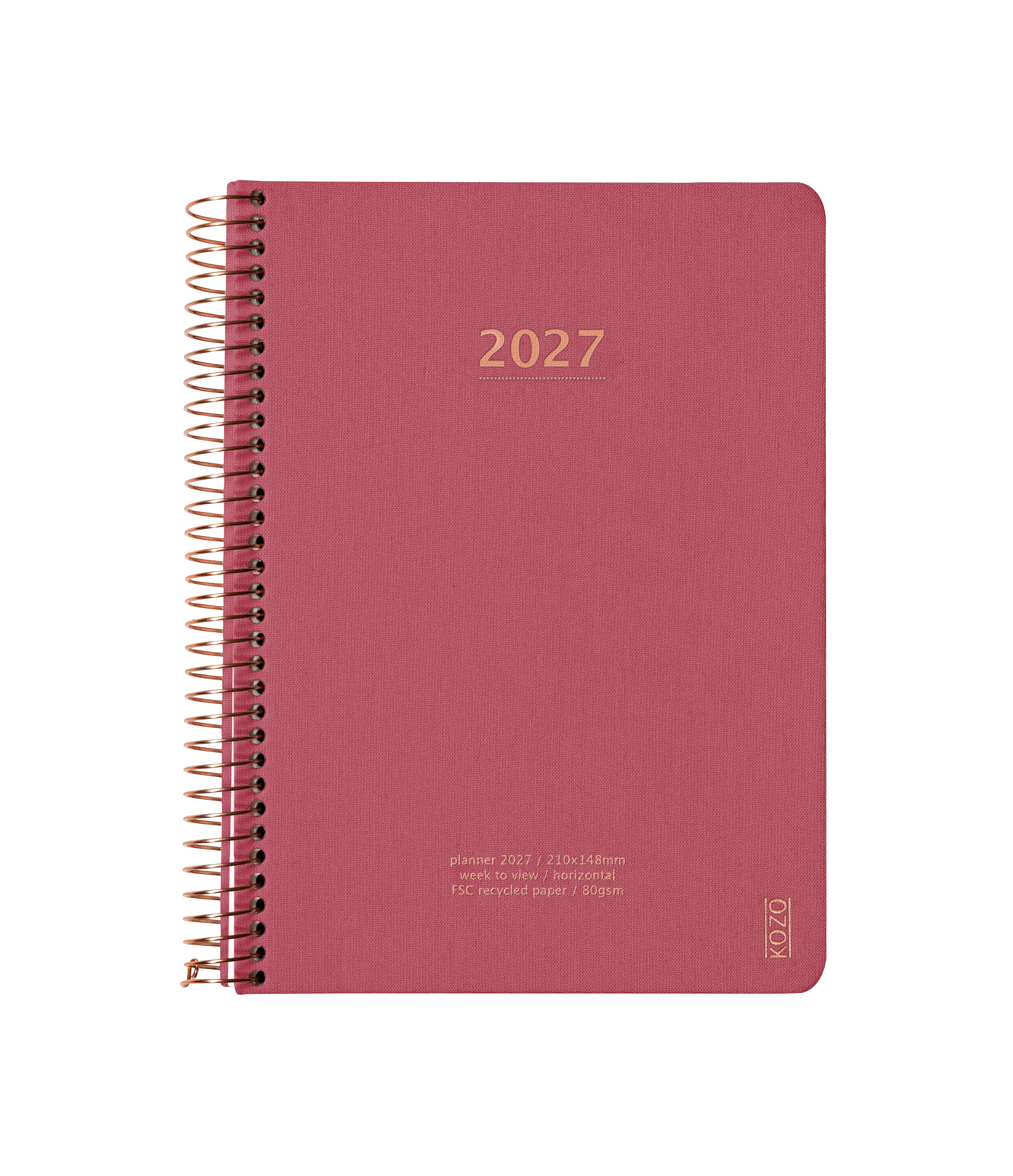 Kalender 2027 Kozo Uke A5 Guava Pink