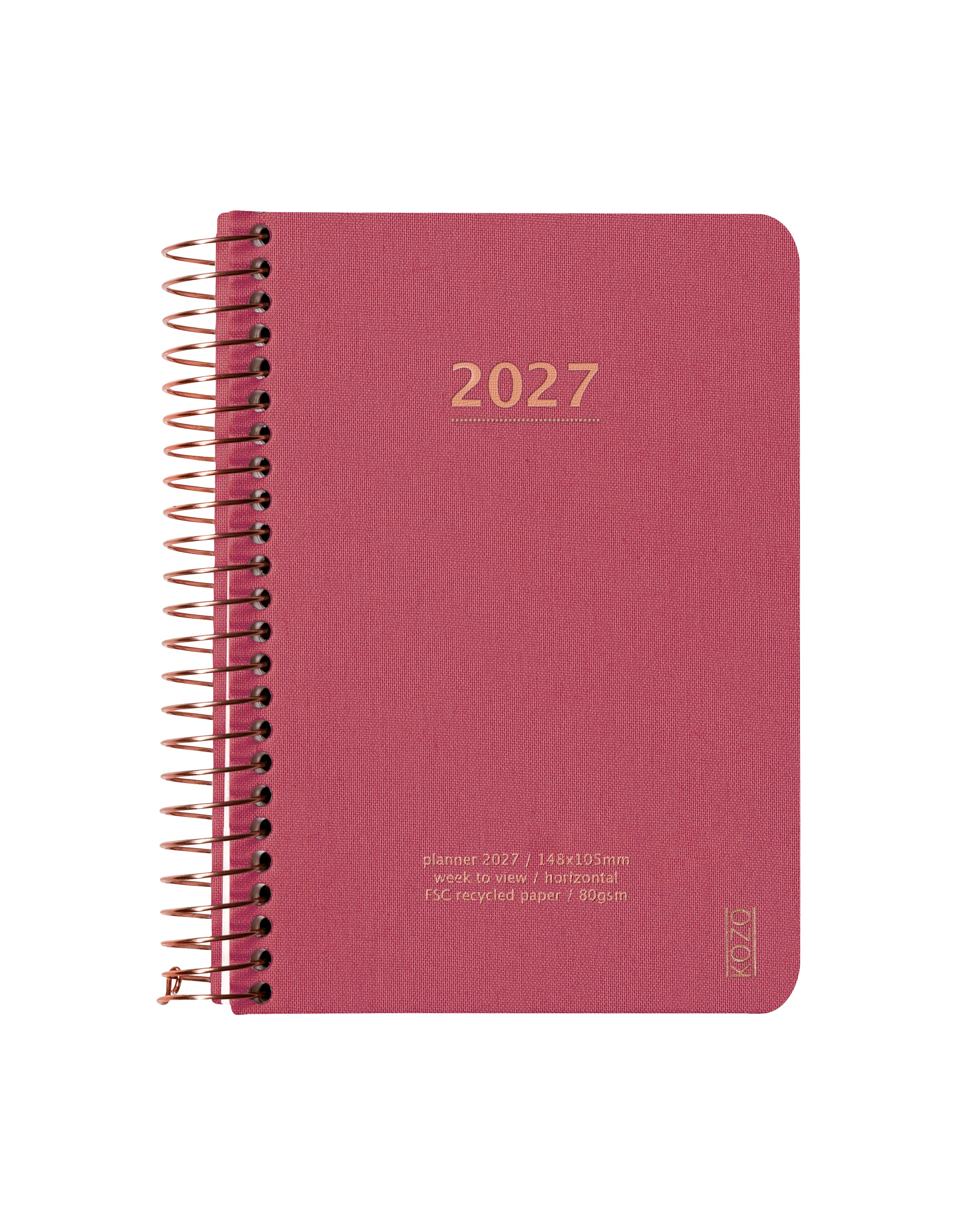 Kalender 2027 Kozo Uke A6 Guava Pink