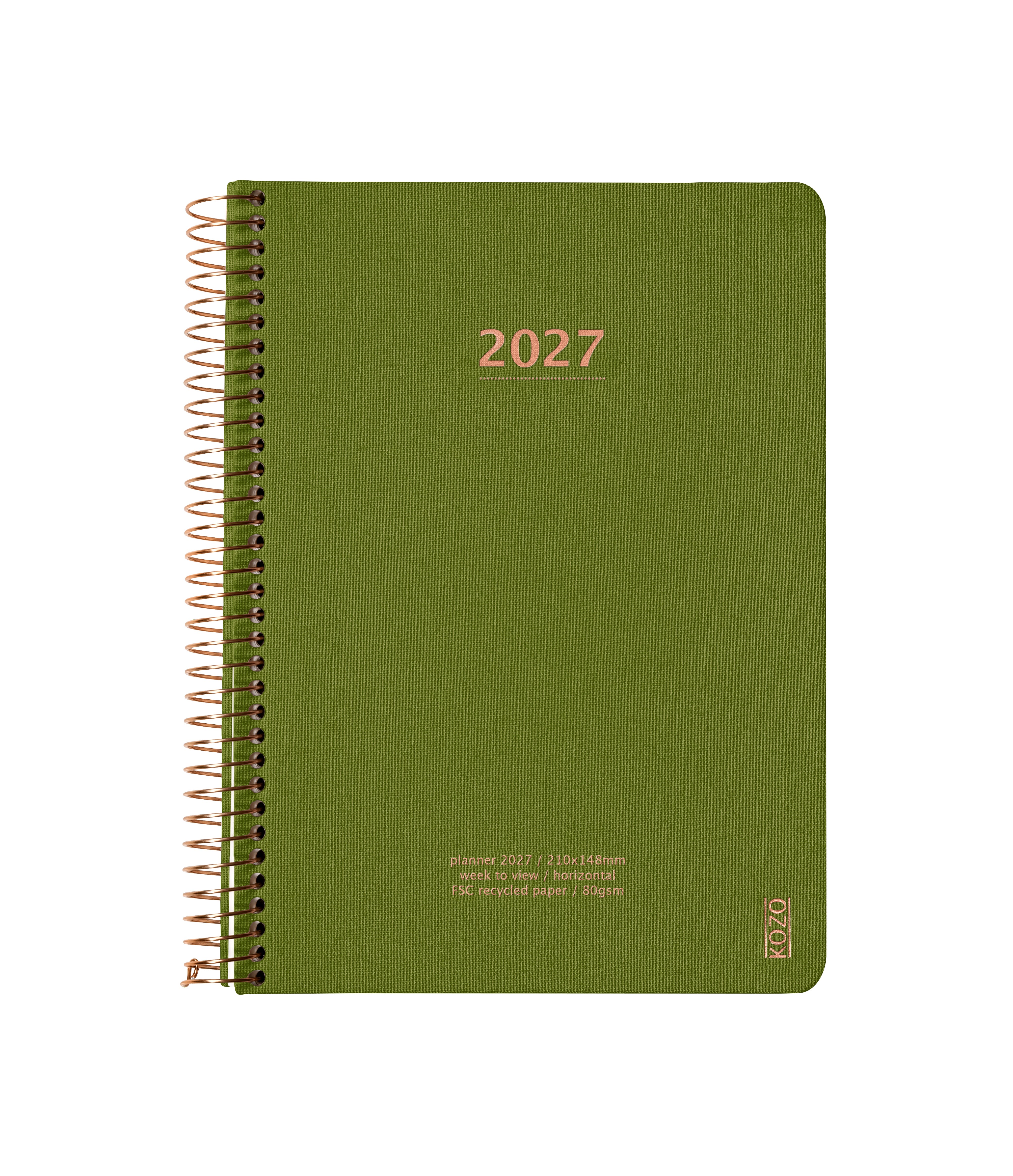 Kalender 2027 Kozo Uke A5 Olive