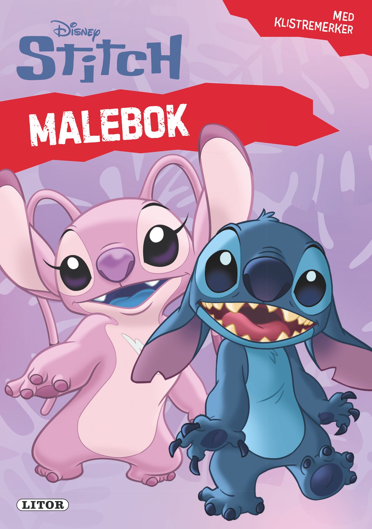 Malebok WD Stitch med klistremerker