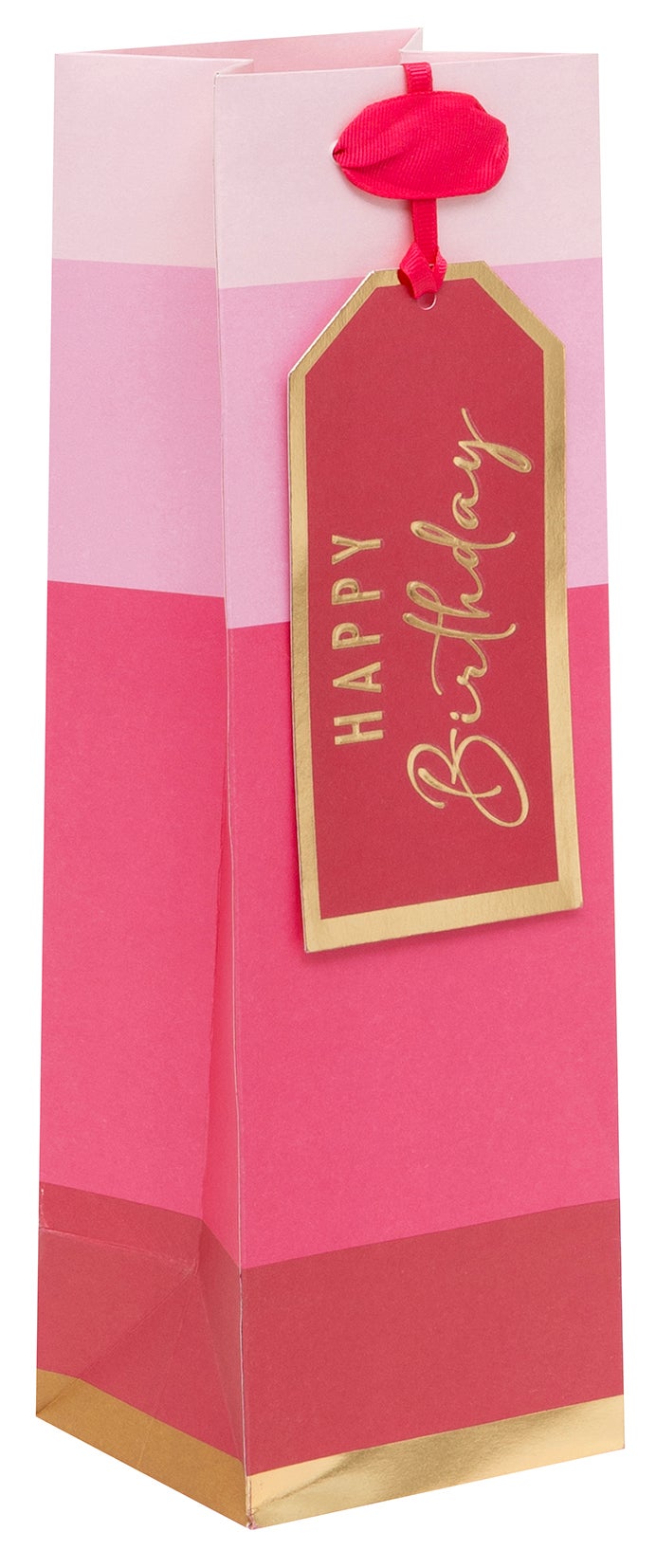 Gavepose Flaske HBD Stripe Pink
