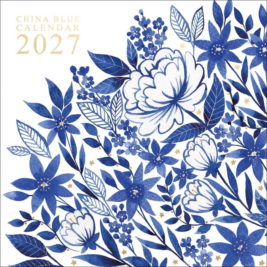 Kalender 2027 30x30 China Blue, Orchard Design