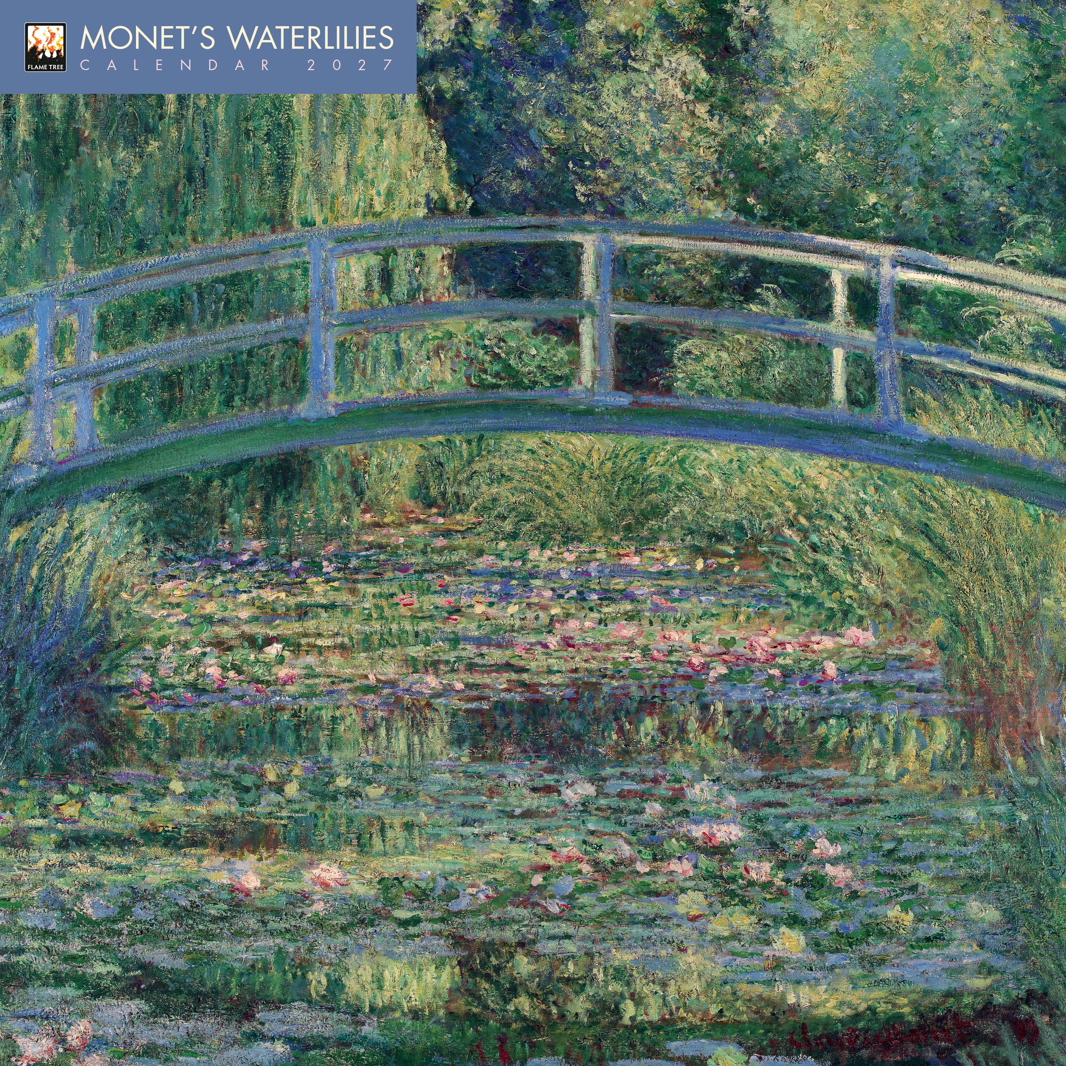 Kalender 2027 30x30 Monets Waterlilies