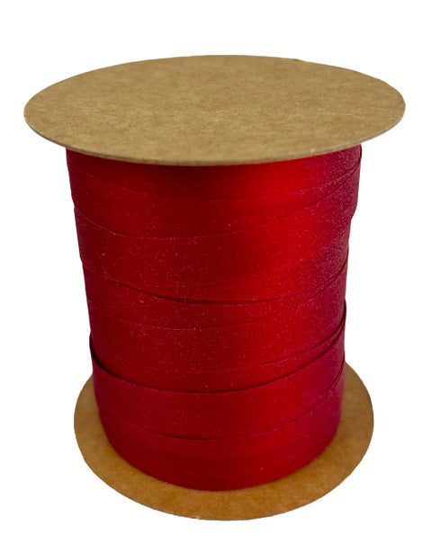 Gavebånd 20m x 10mm rød glitter