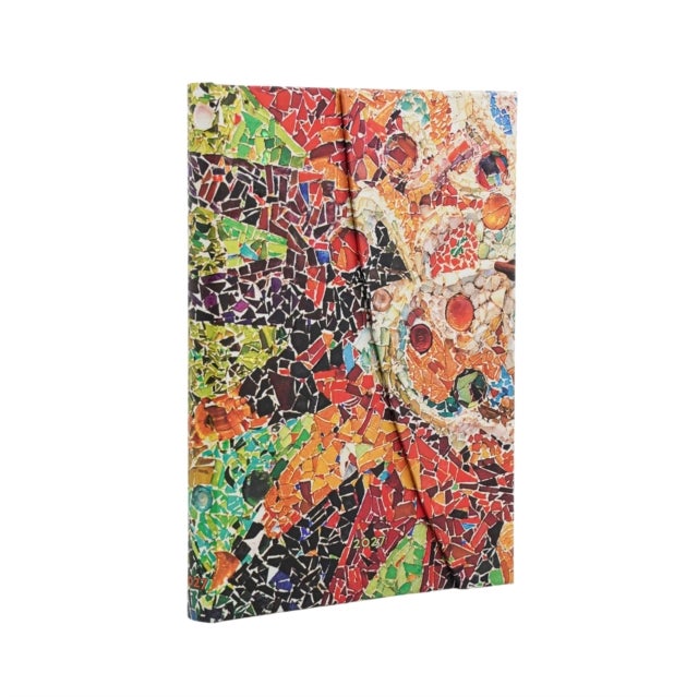 2027 Gaudi’s Sun (Gaudi’s Mosaics) Midi 12-Month Hardcover Dayplanner (Wrap Closure) Horizontal av Paperblanks