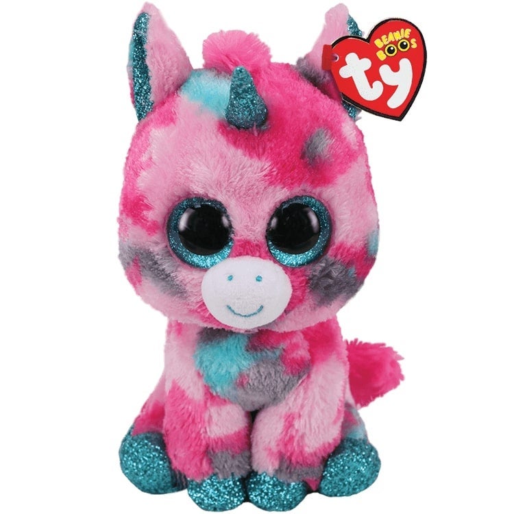 Bamse TY Gumball Unicorn Rosa Aqua Medium