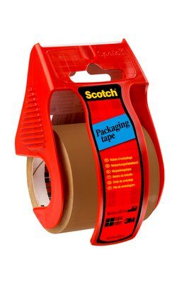 Emballasjetape Scotch 50mmx20m m/dispenser brun