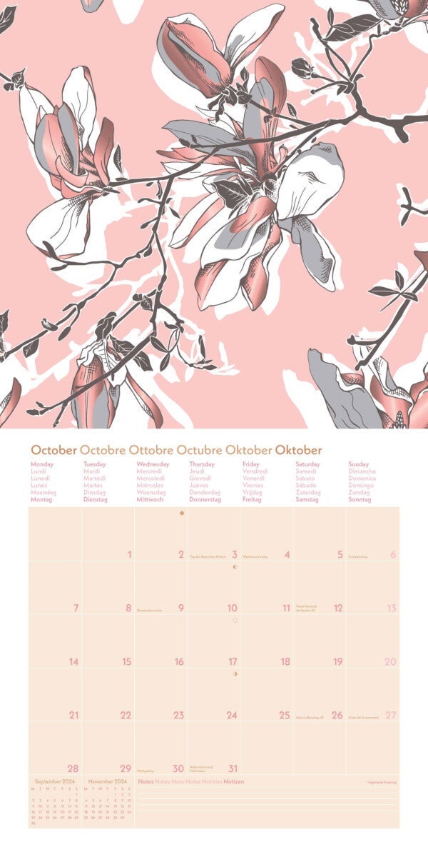Kalender 2024 Floral 30x30cm