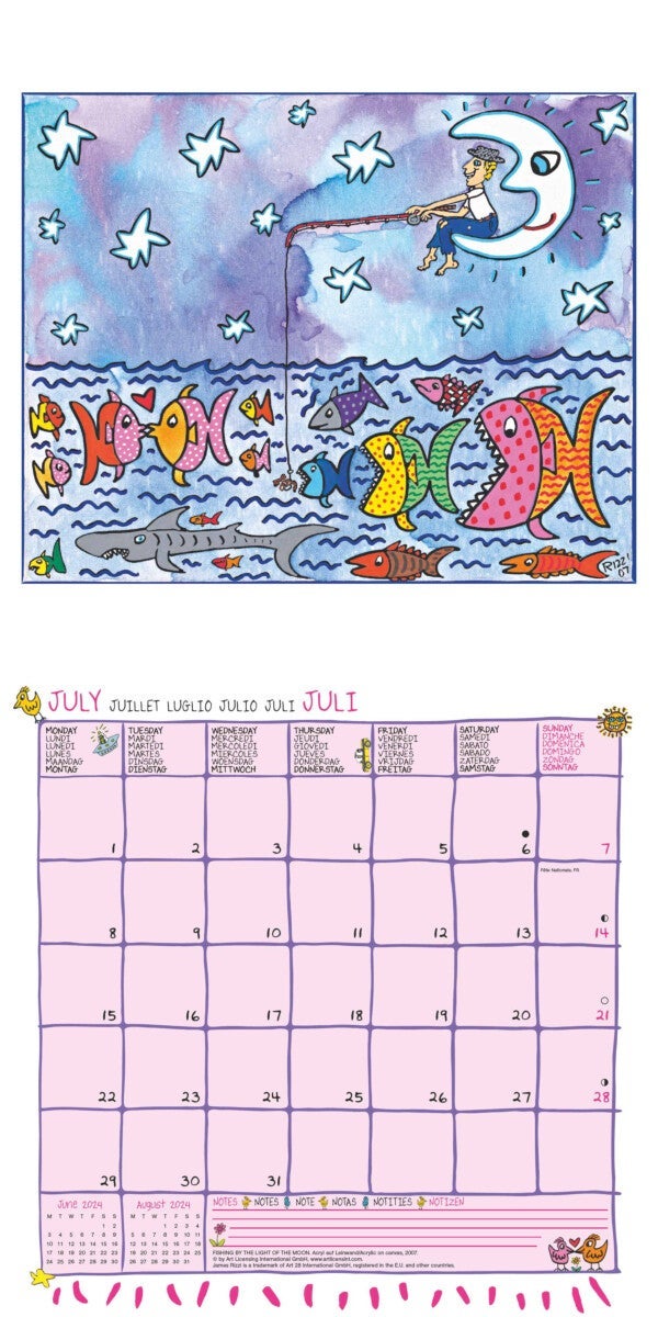 Kalender 2024 James Rizzi 30x30cm