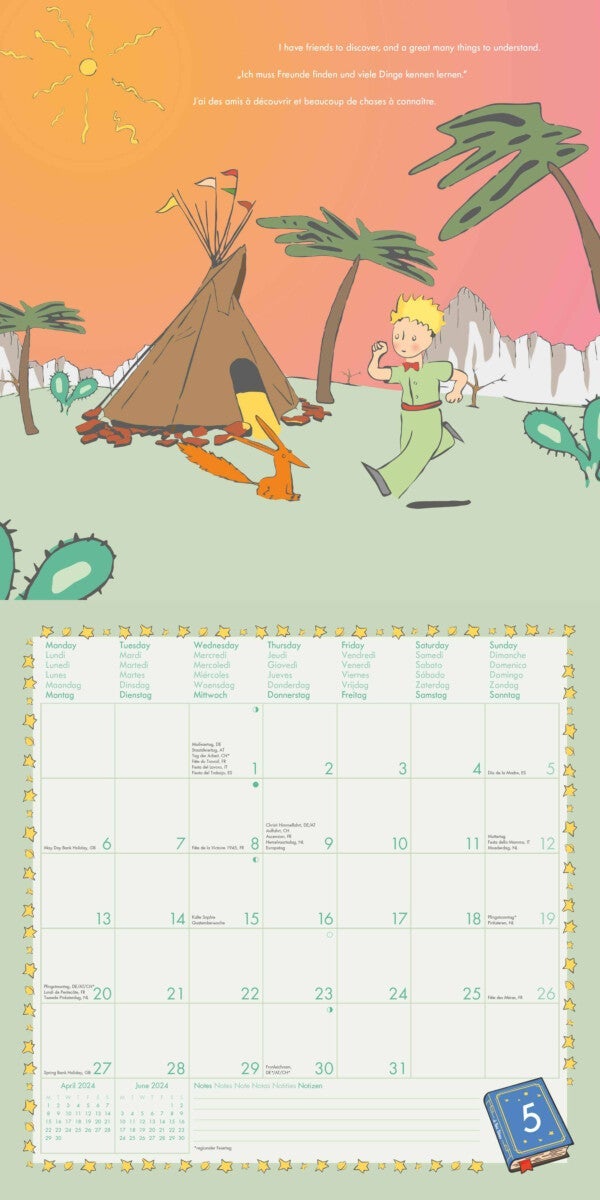 Kalender 2024 The Little Prince 30x30cm