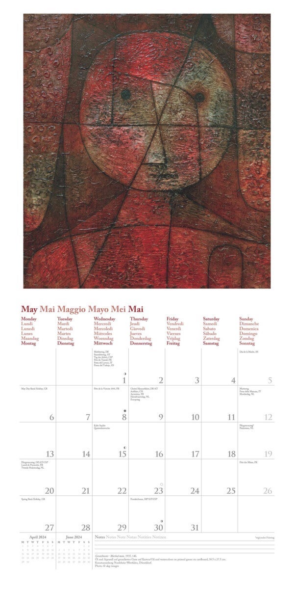 Kalender 2024 Paul Klee 30x30cm