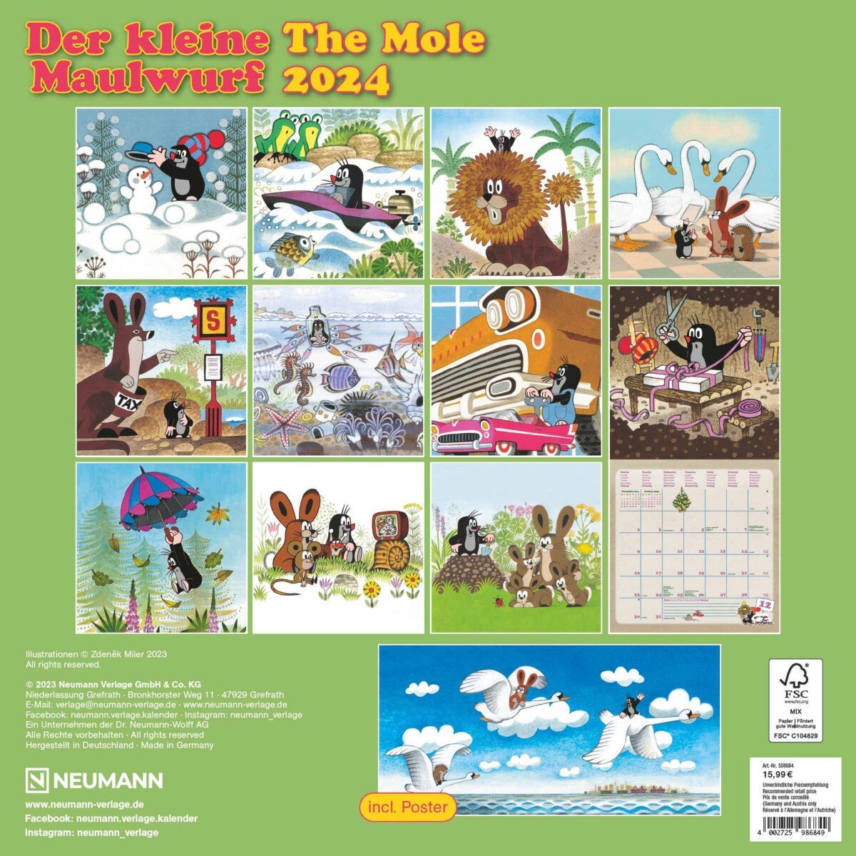 Kalender 2024 The Mole 30x30cm