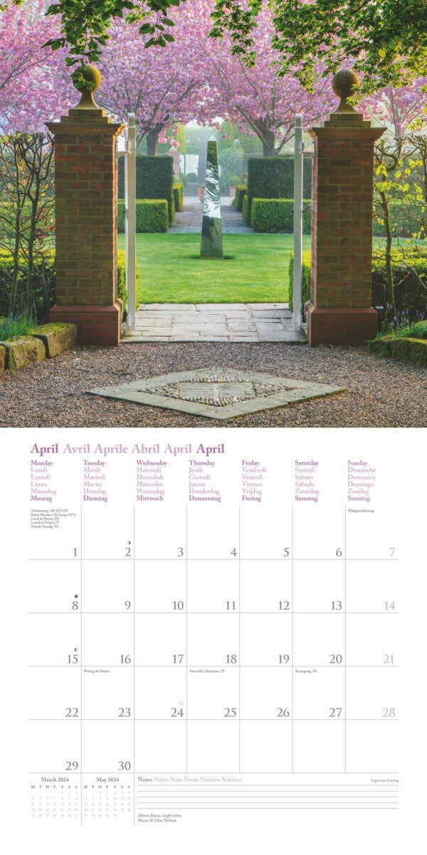 Kalender 2024 English C Gardens 30x30cm