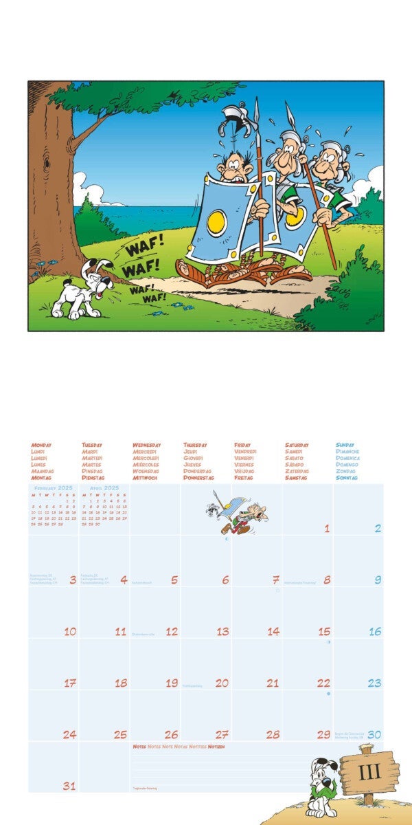 Kalender 2025 Asterix 30x30cm