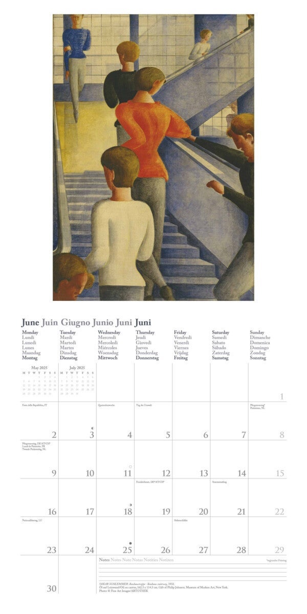 Kalender 2025 Bauhaus 30x30cm