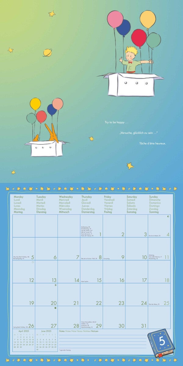 Kalender 2025 The Little Prince 30x30cm