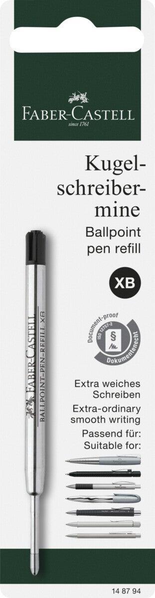 Refill Faber Castell Kulepenn XB Sort