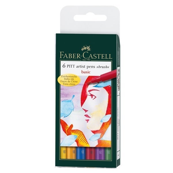 Tegnesett Faber Pitt Basic 6 Stk