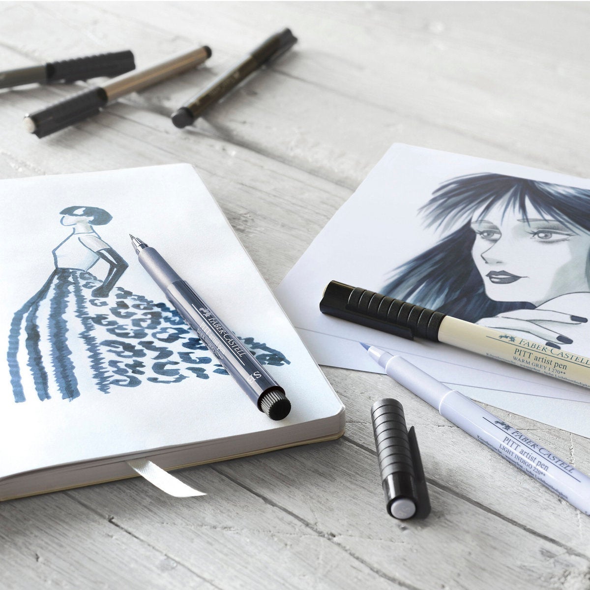 Tegnesett Faber Pitt Mix Penn 8 Stk