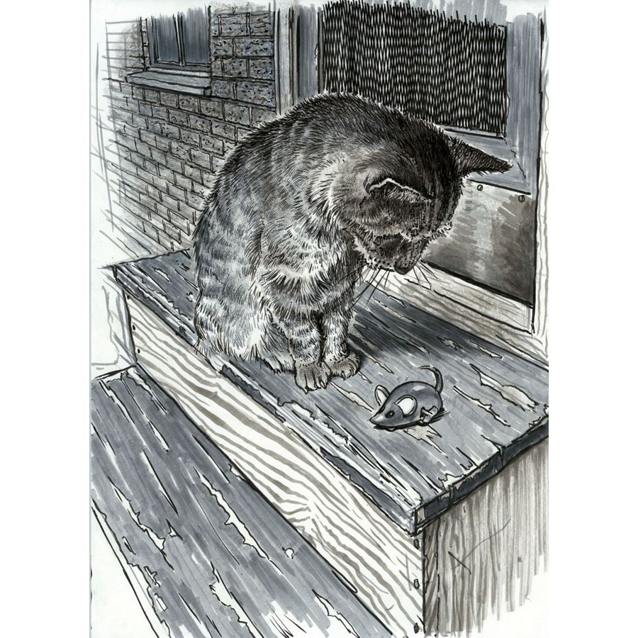 Tegnesett Faber Pitt Black Cat 8stk