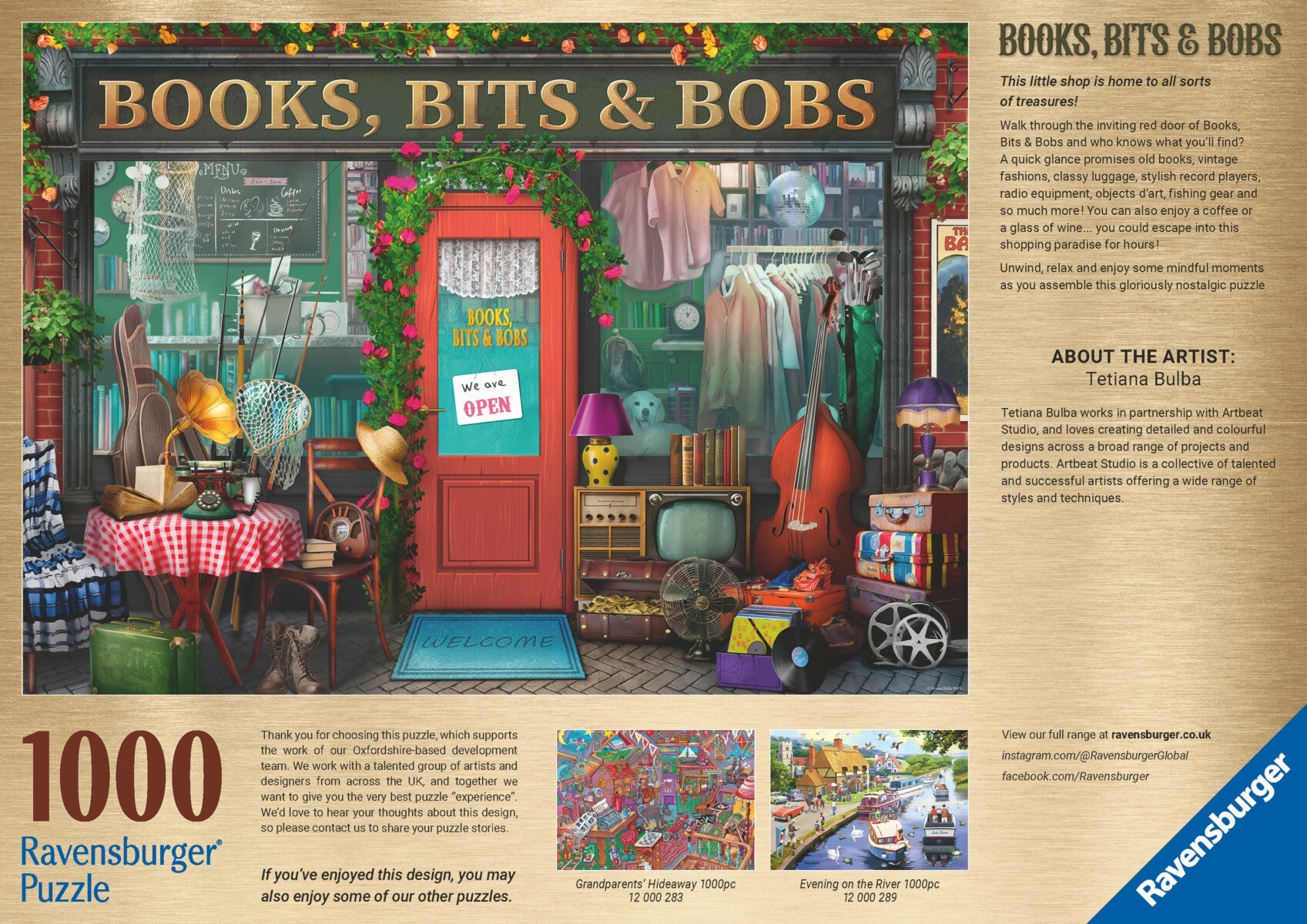 Puslespill 1000 Bøker Ravensburger