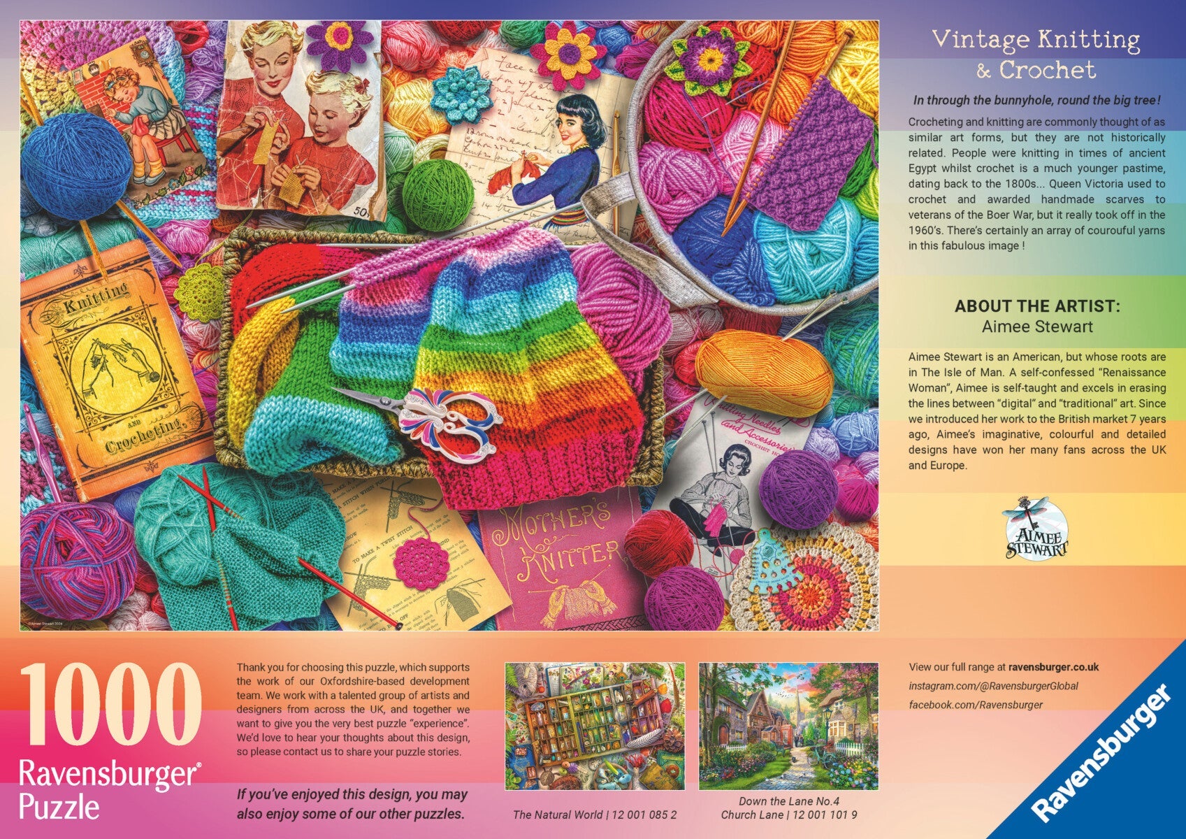 Puslespill 1000 Vintage Strikking Ravensburger