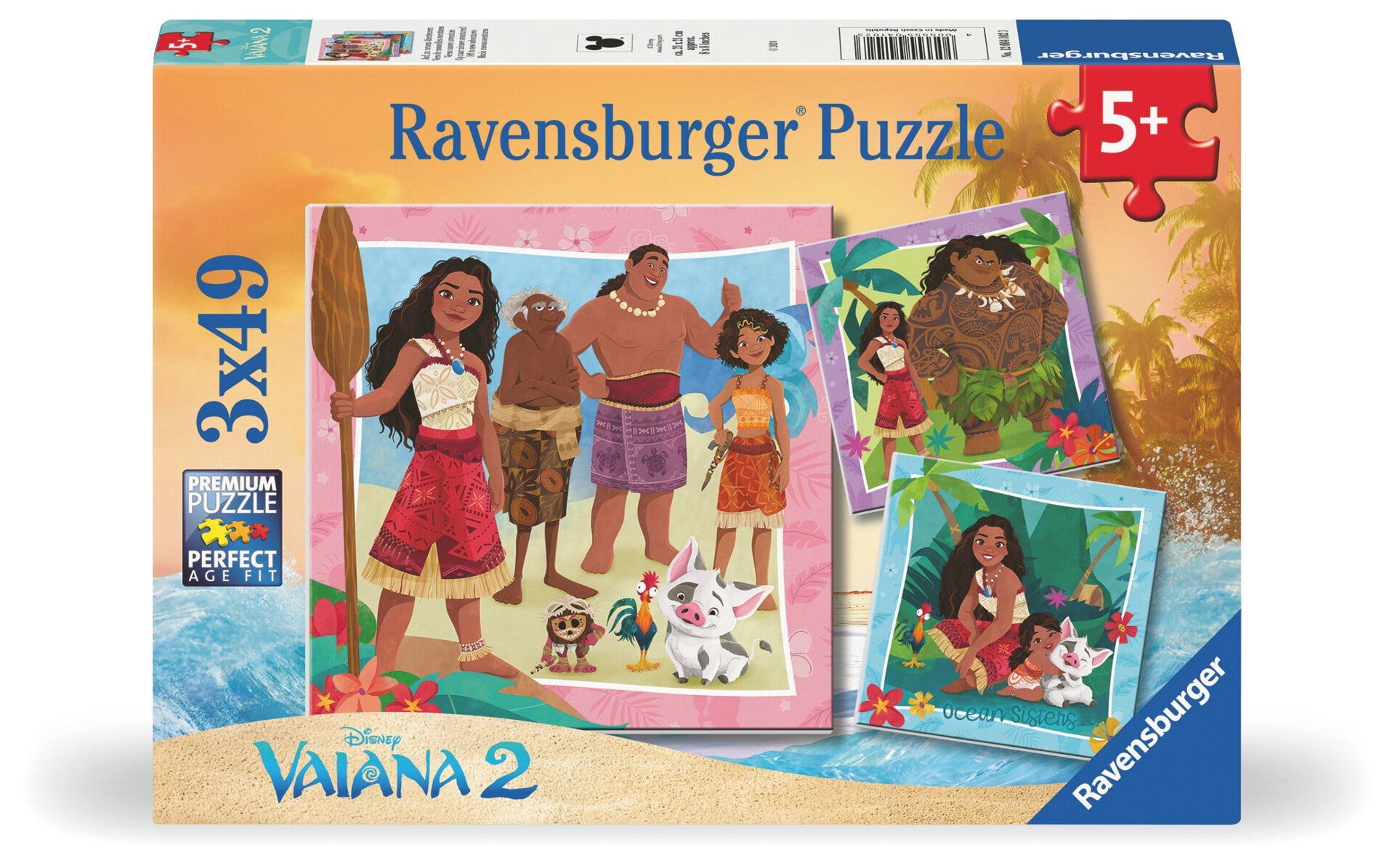 Puslespill 3x49 Disney Vaiana 2 Ravensburger