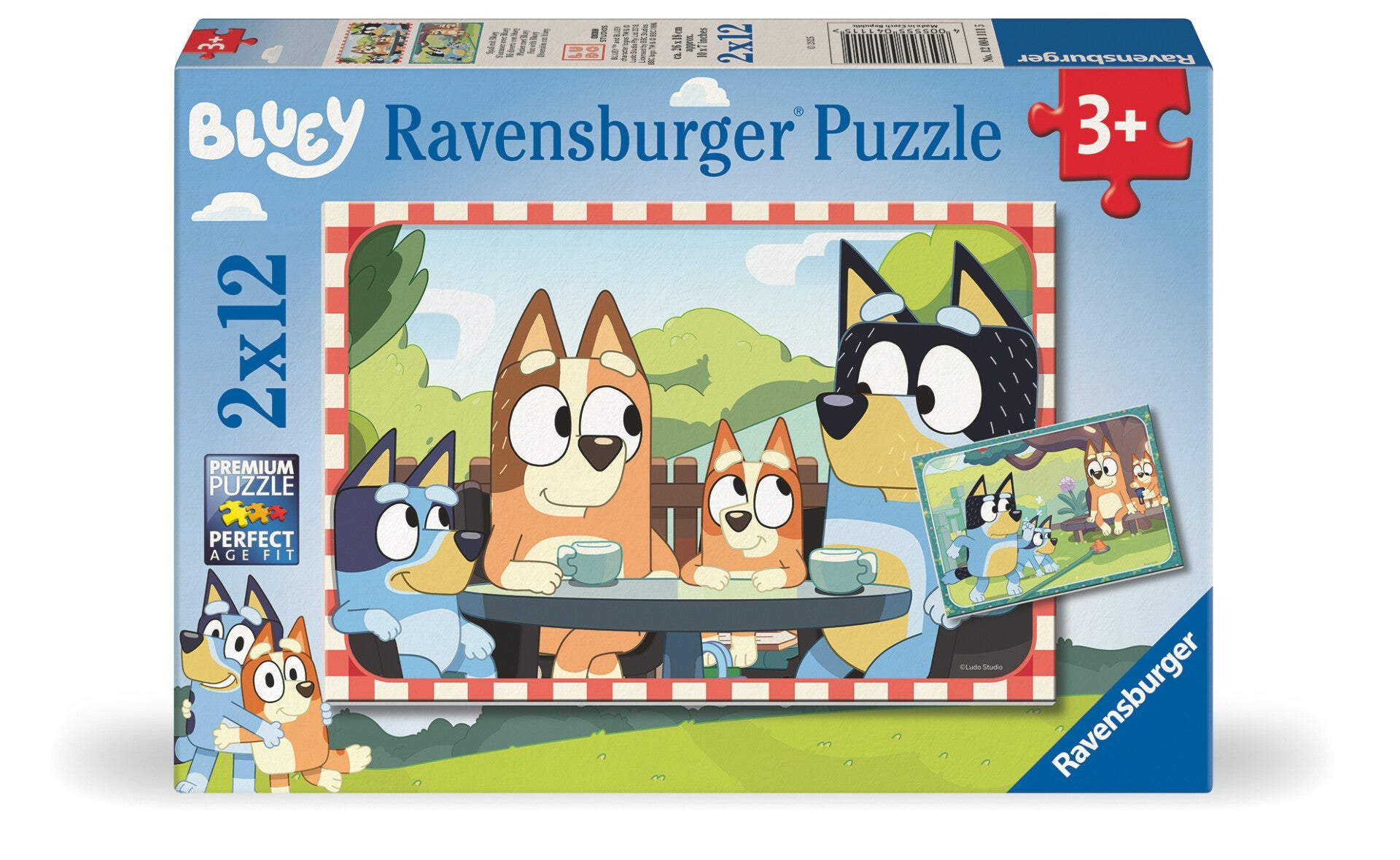 Puslespill 2x12 Bluey Venner Ravensburger