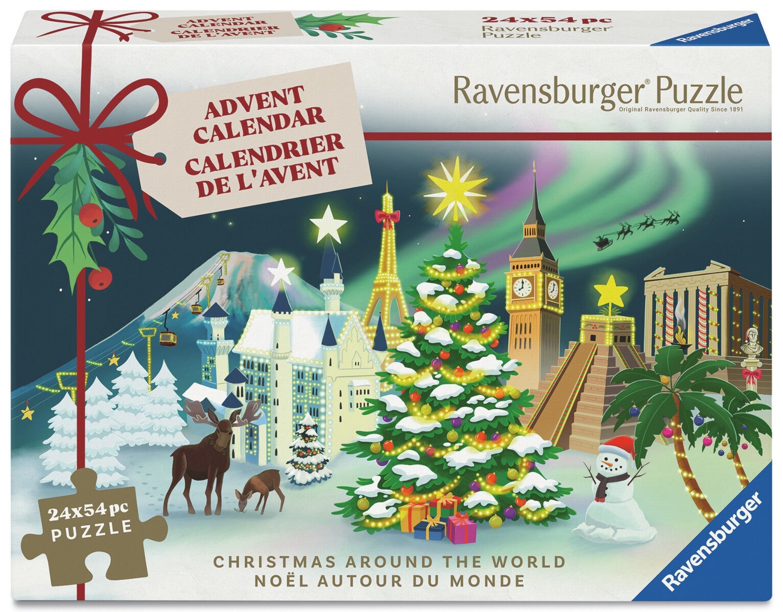 Puslespill 24x54 Adventskalender Verden rundt Ravensburger