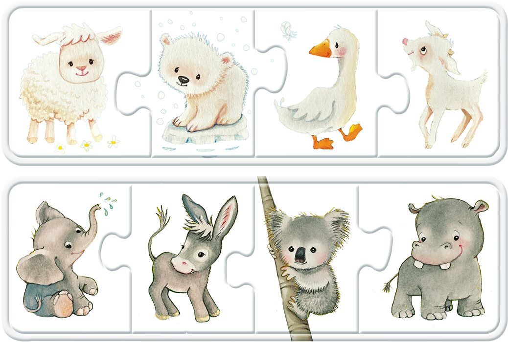 Puslespill 6X4 Mine Søte Små Dyr Ravensburger