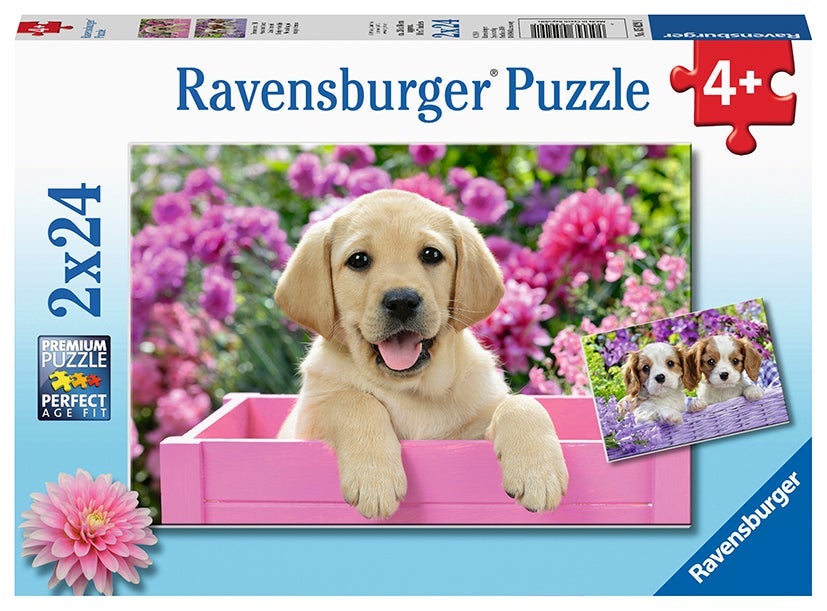 Puslespill 2X24 Hundevalper Ravensburger