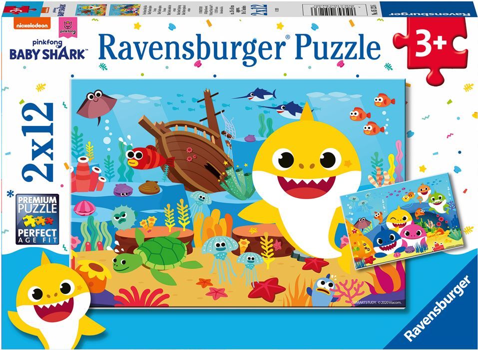 Puslespill 2X12 Baby Hai Ravensburger