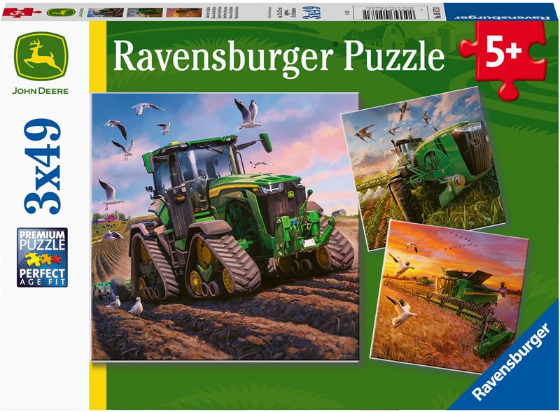 Puslespill 3x49 John Deere Ravensburger