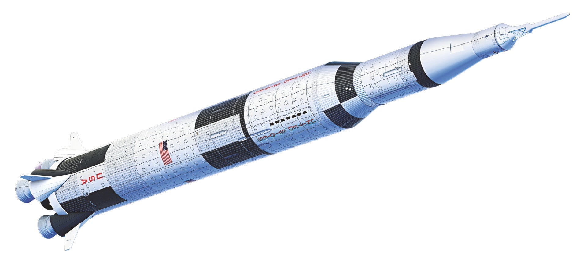 Puslespill 3D 440 Apollo Saturn V Rocket Ravensburger