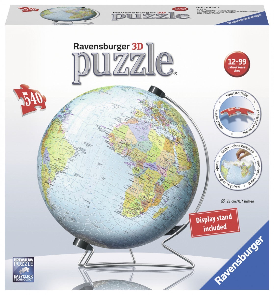 Puslespill 3D 540 Globus Ravensburger