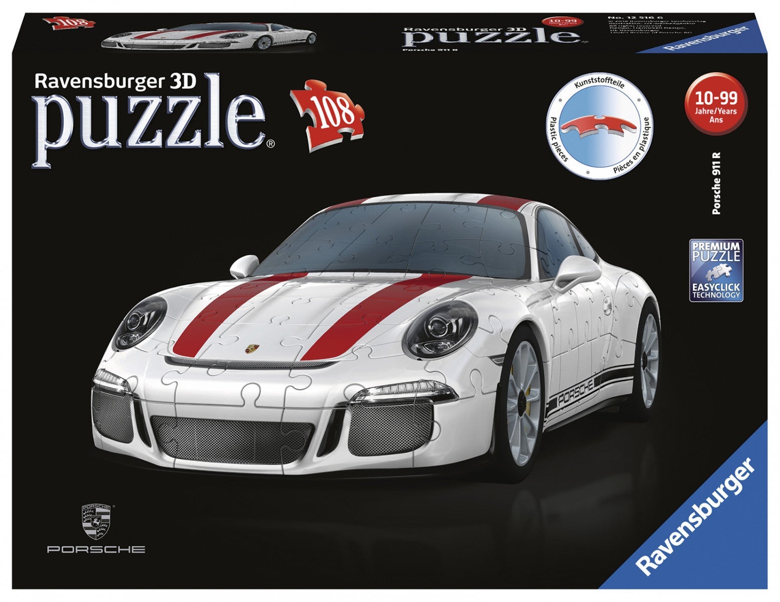 Puslespill 3D 108 Porsche Ravensburger