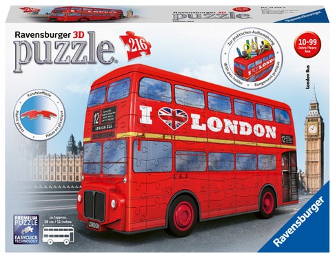 Puslespill 3D 216 London Bus Ravensburger