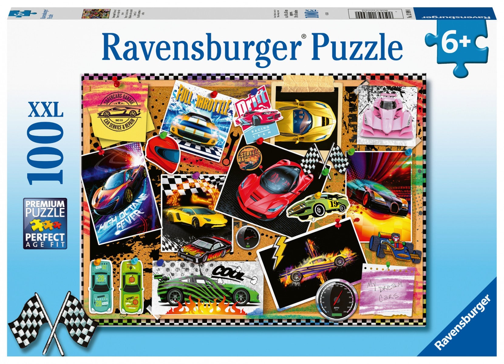 Puslespill 100 Drømmebiler Ravensburger