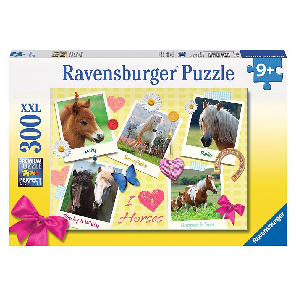 Puslespill 300 Hestecollage Ravensburger