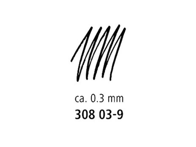 Fiberpenn Staedtler 0,3mm sort