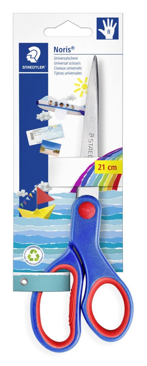 Saks Staedtler hobby 21cm blå/rød