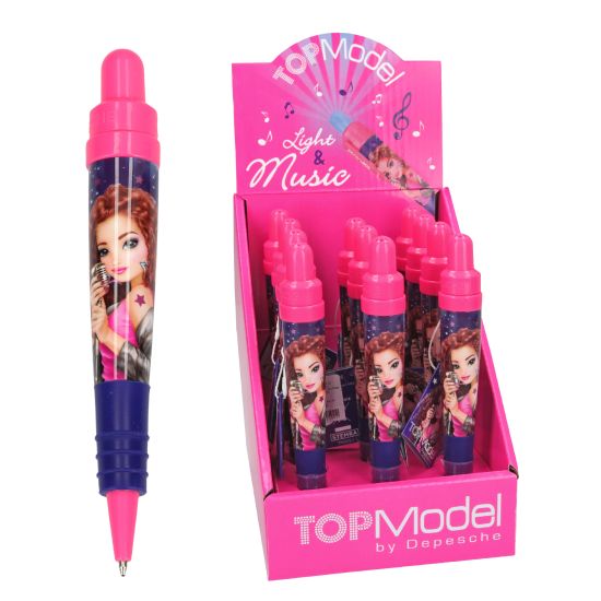 Kulepenn M Musikk Og Lys  Rosa Topmodel