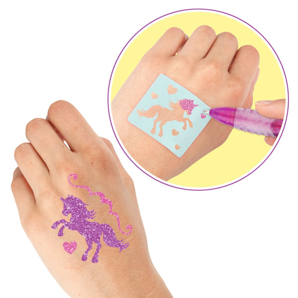 Glittergel Pens M Stensiler Til Tattoos Ylvi