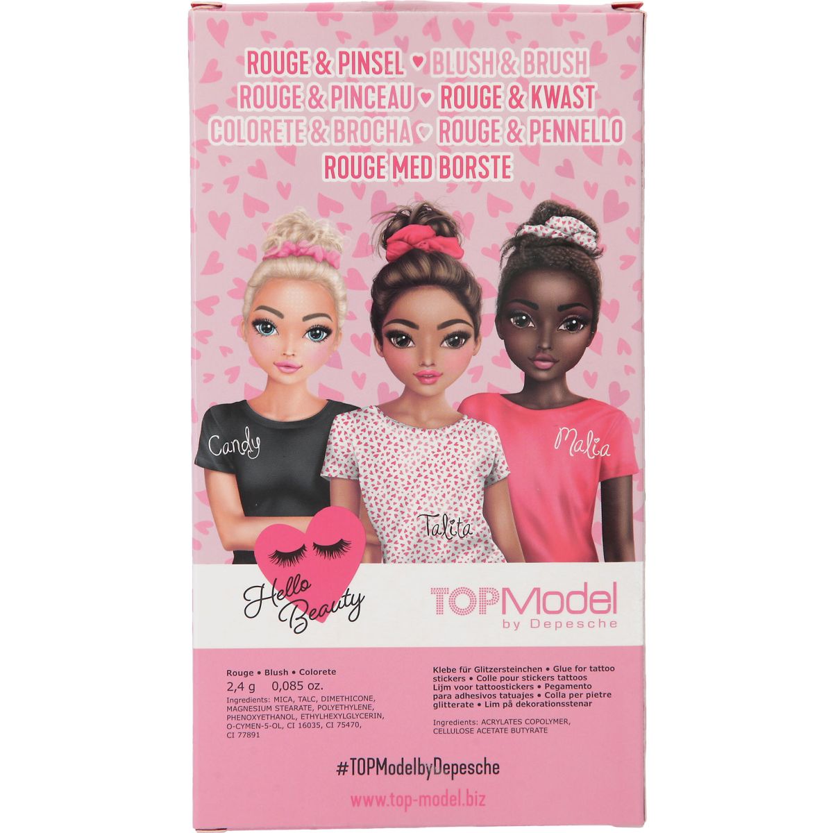 Rouge/Kost Og Dekorstickers Sett Topmodel